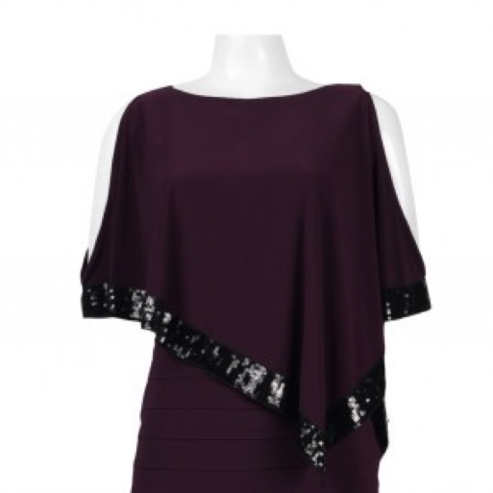 PLUM WINE SEQUIN DRESS